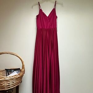 Vintage Burgundy Spaghetti Strap Dress